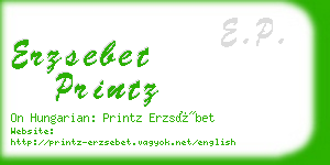 erzsebet printz business card